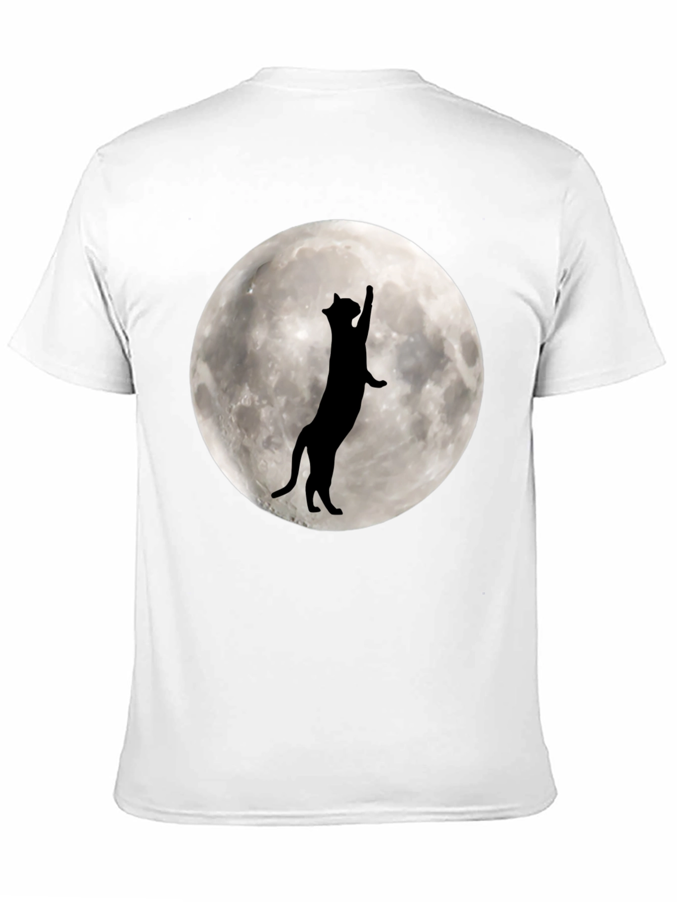 Cat Silhouette Moon Graphic T-Shirt