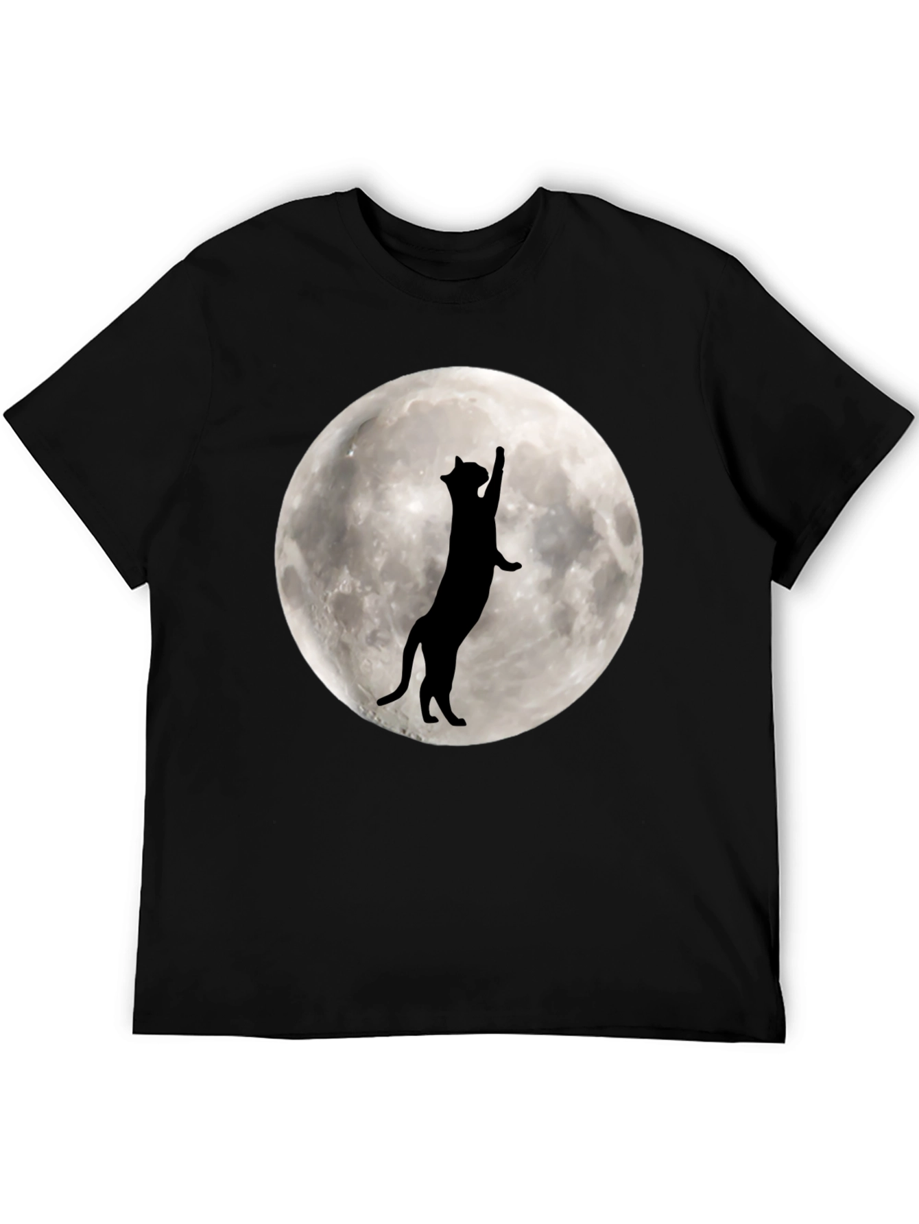 Cat Silhouette Moon Graphic T-Shirt