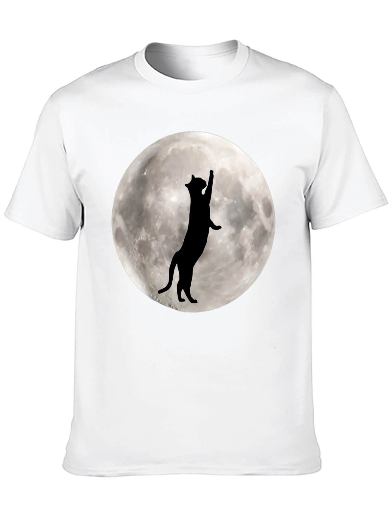 Cat Silhouette Moon Graphic T-Shirt