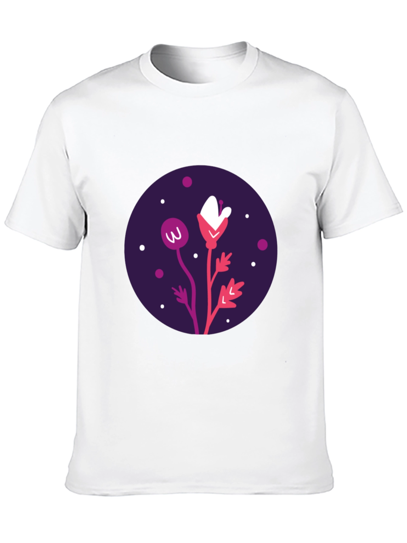 Floral Graphic Black T-Shirt