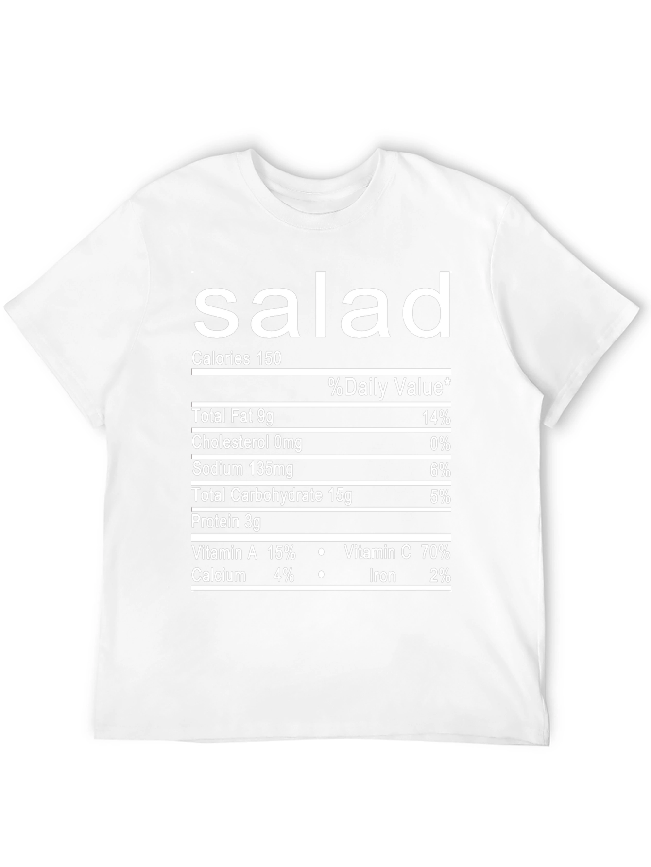 Salad Nutrition Facts T-Shirt - Funny Food Tee