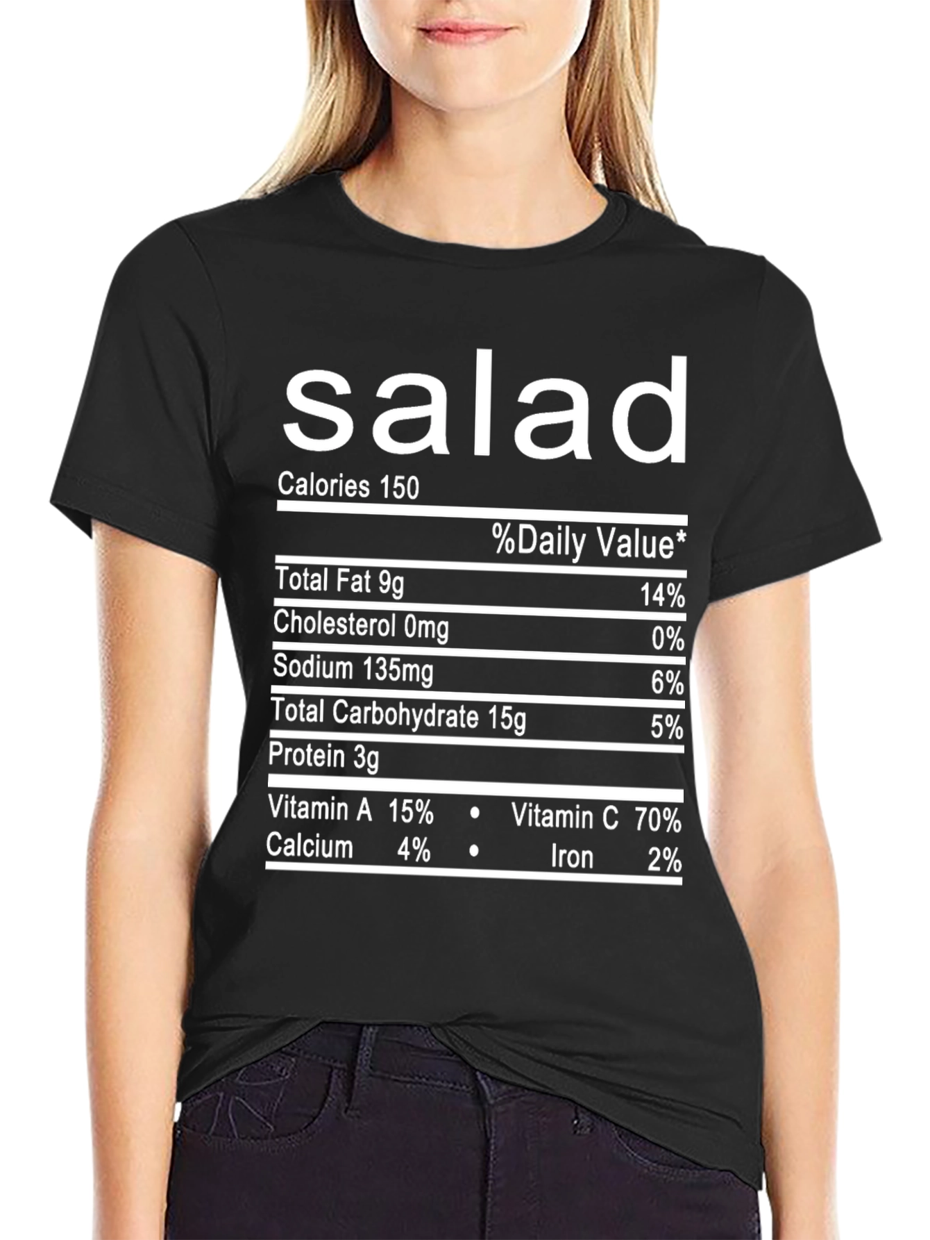 Salad Nutrition Facts T-Shirt - Funny Food Tee