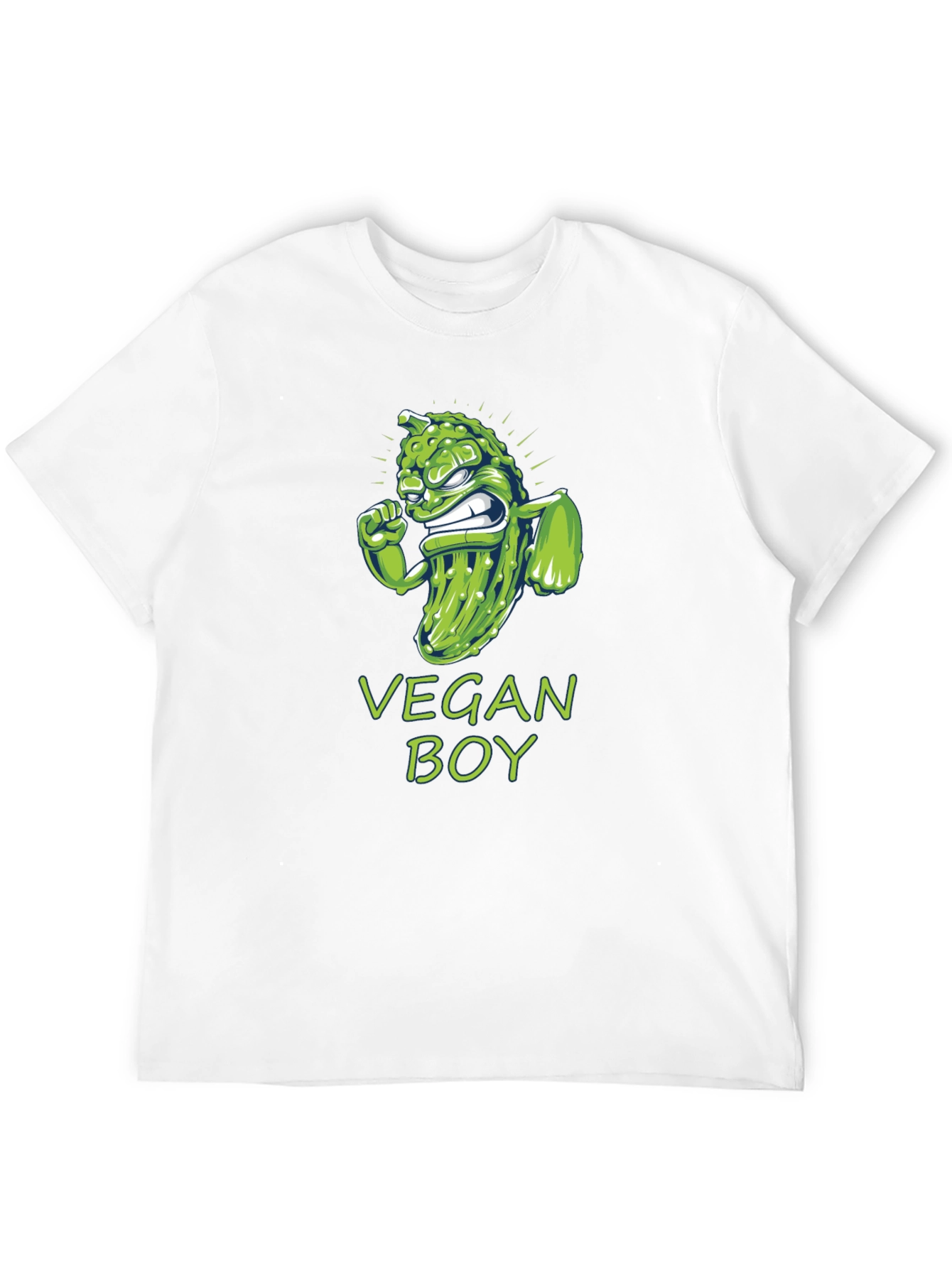 Vegan Boy T-Shirt - Angry Pickle Design
