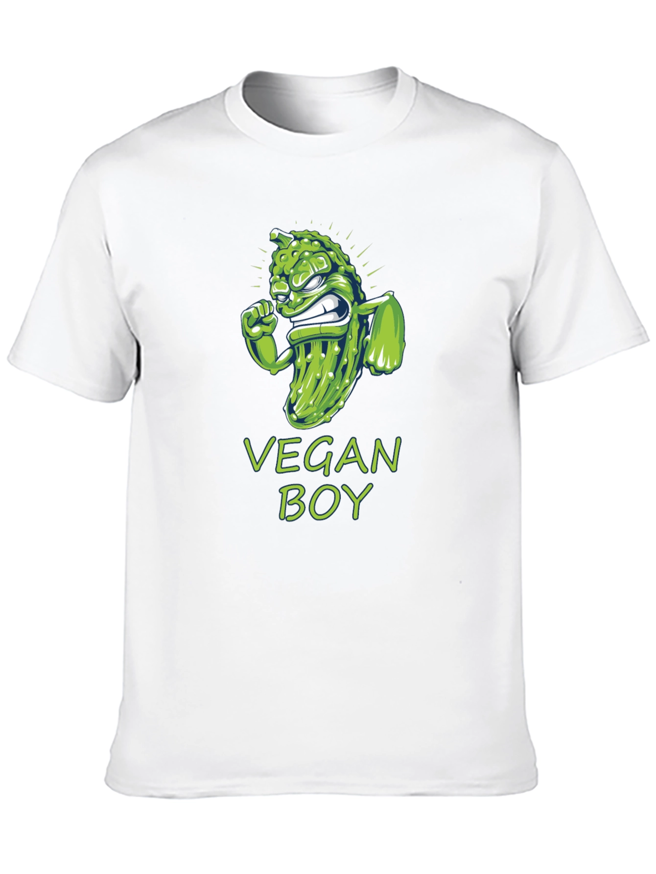 Vegan Boy T-Shirt - Angry Pickle Design