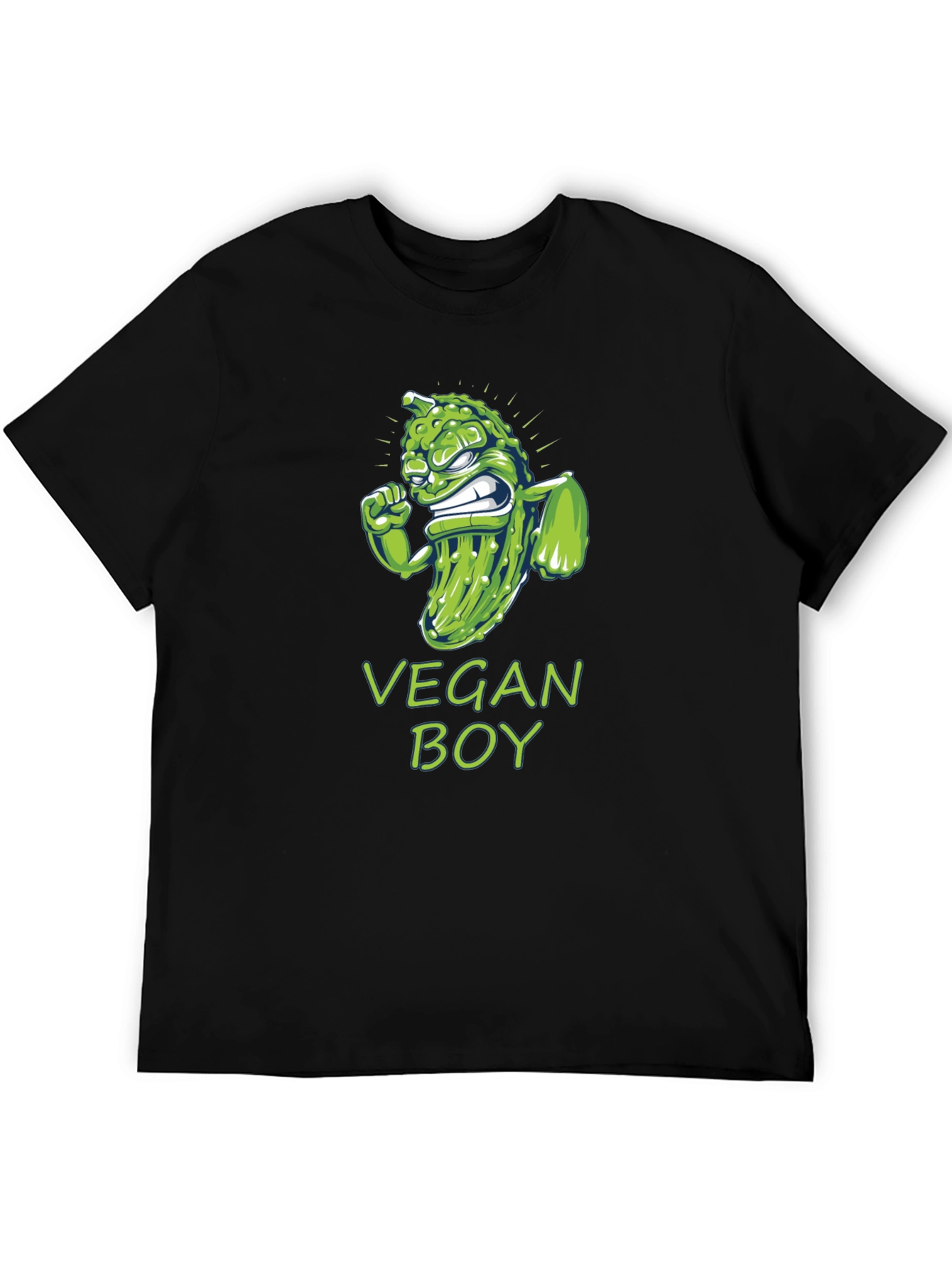 Vegan Boy T-Shirt - Angry Pickle Design