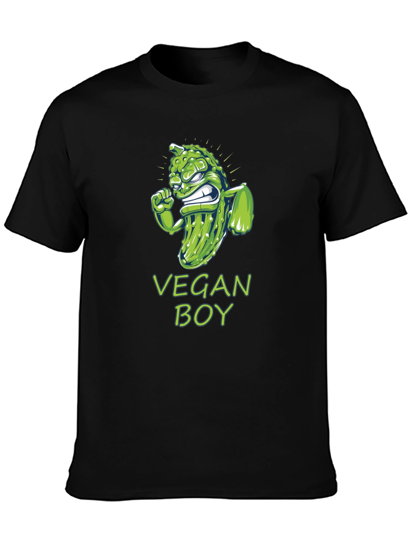 Vegan Boy T-Shirt - Angry Pickle Design