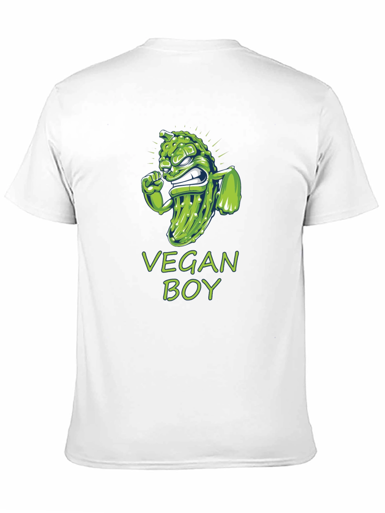 Vegan Boy T-Shirt - Angry Pickle Design