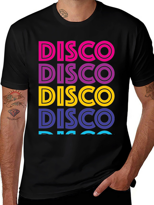 Retro Disco T-Shirt - Colorful Word Art