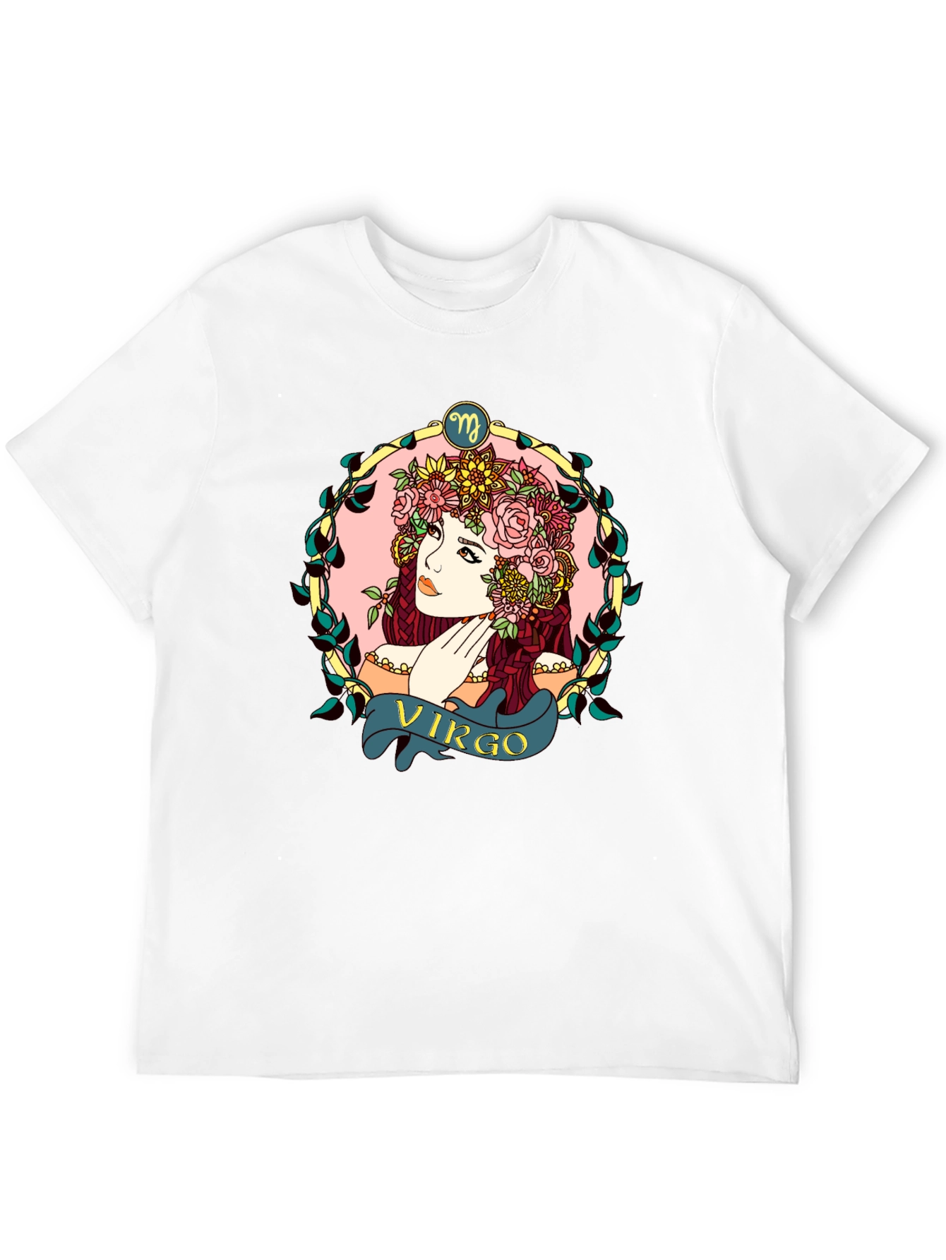 Virgo Zodiac Woman Black T-Shirt