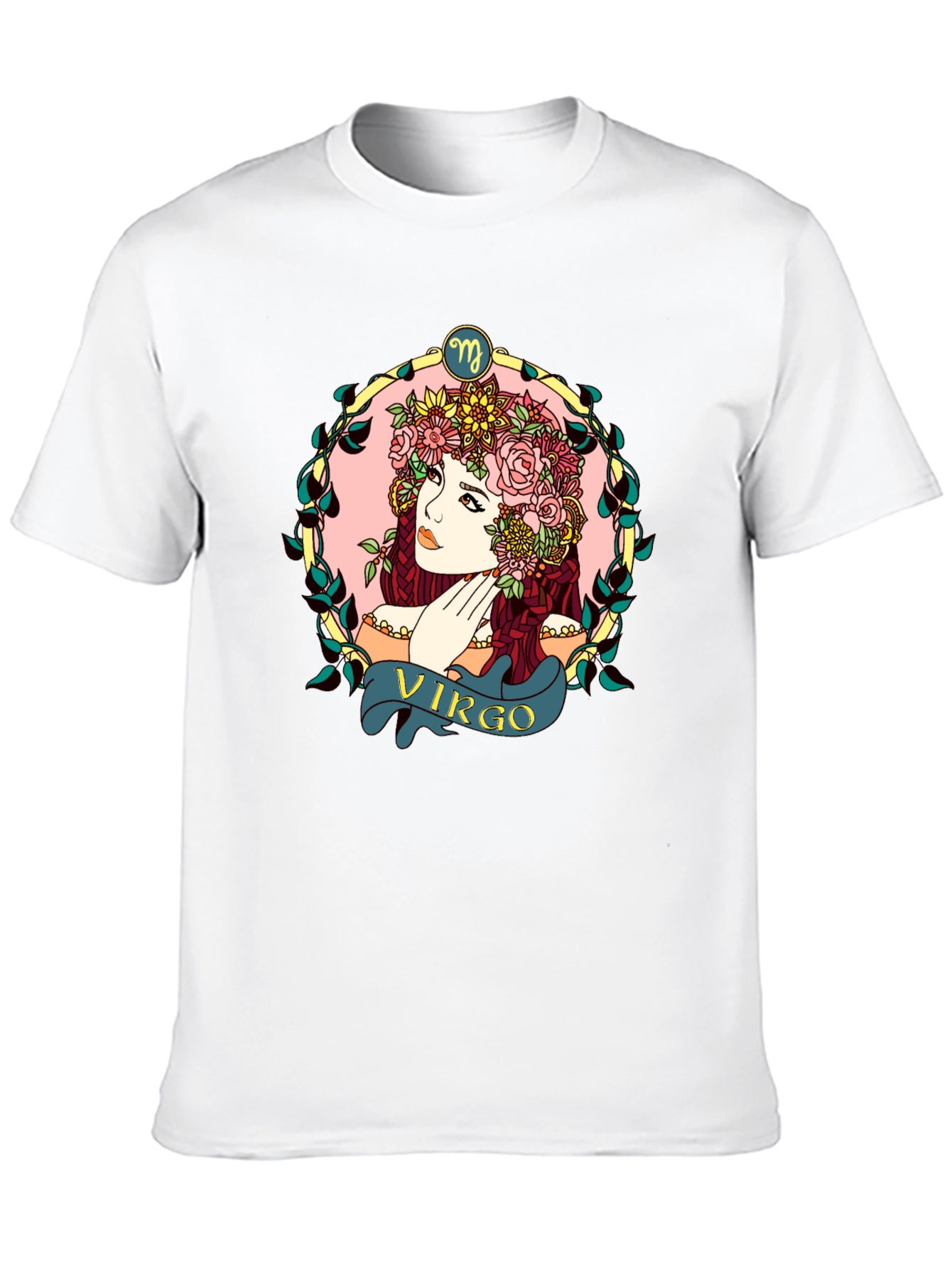 Virgo Zodiac Woman Black T-Shirt