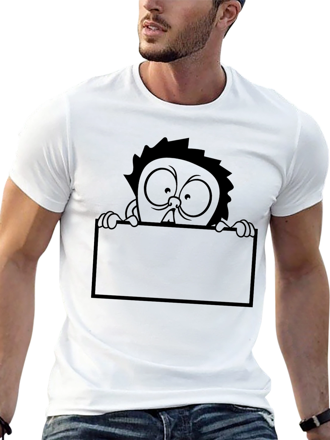 Cartoon Graphic Tee - Black T-Shirt