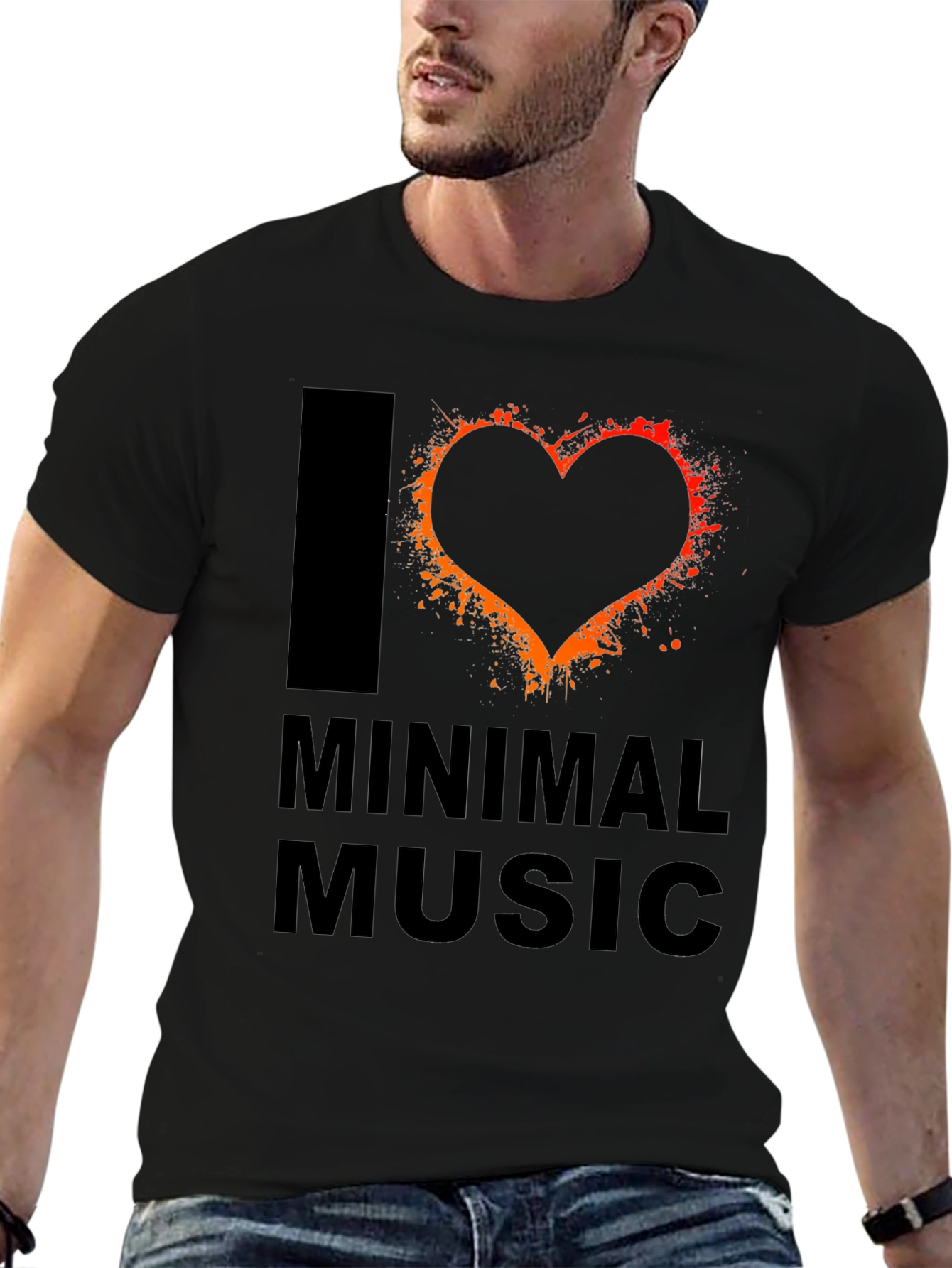 I Love Minimal Music T-Shirt - Unique Graphic Tee