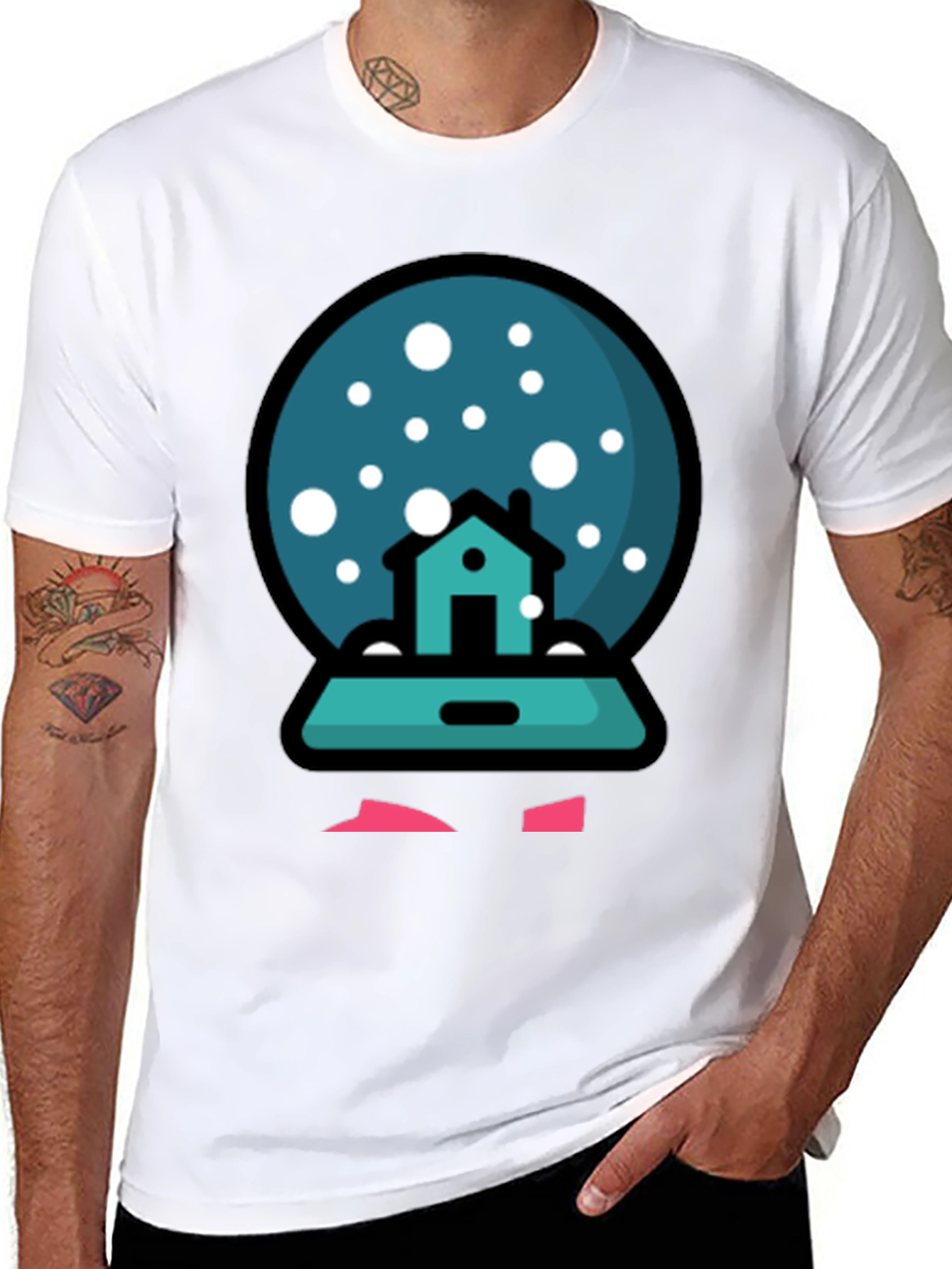Snow Globe House Graphic T-Shirt