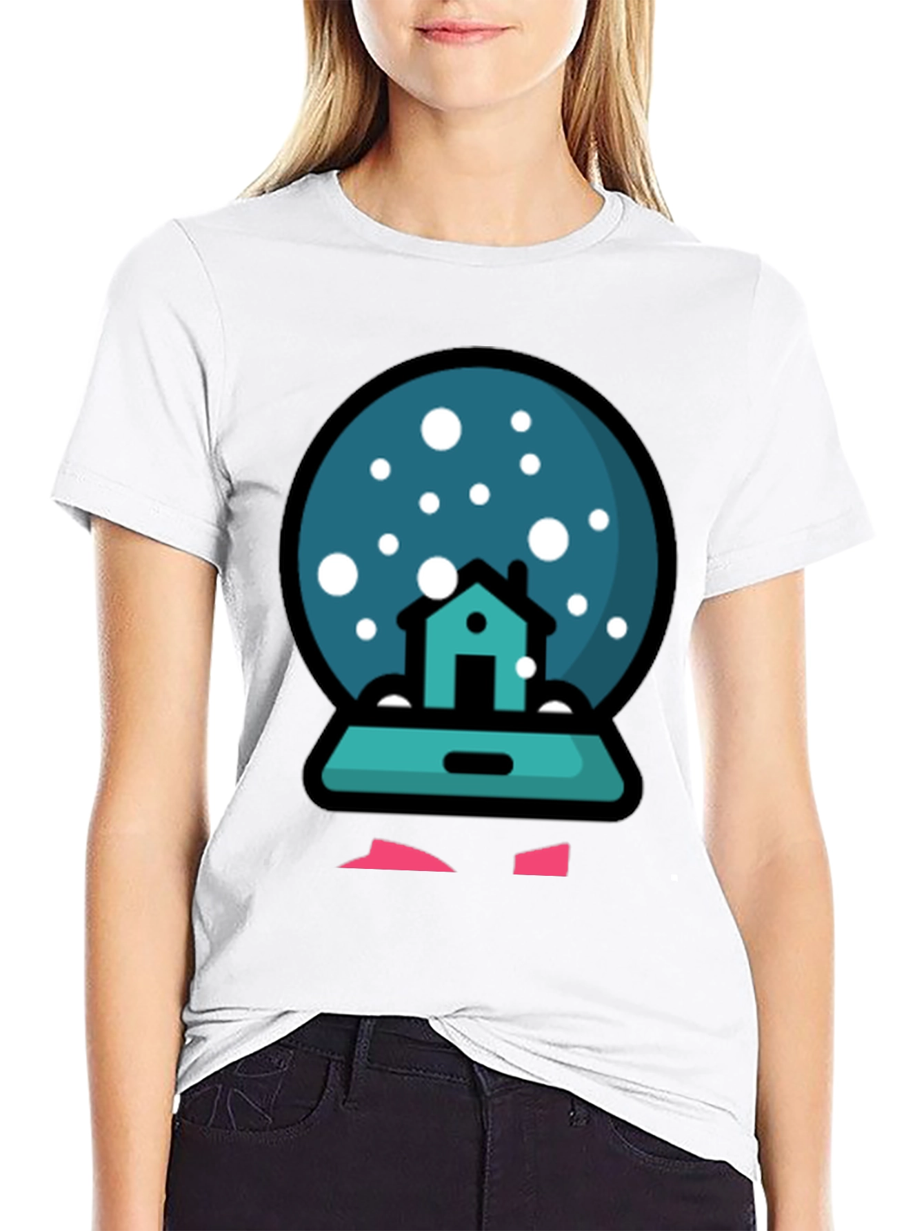Snow Globe House Graphic T-Shirt