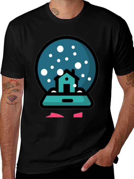 Snow Globe House Graphic T-Shirt