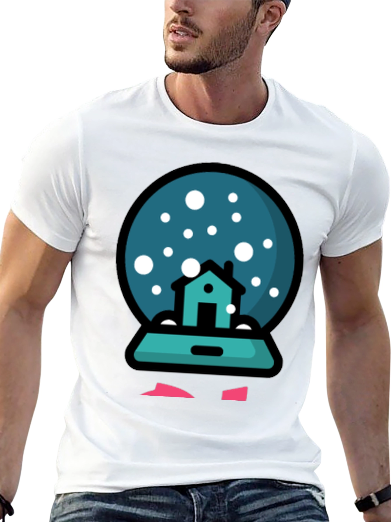Snow Globe House Graphic T-Shirt