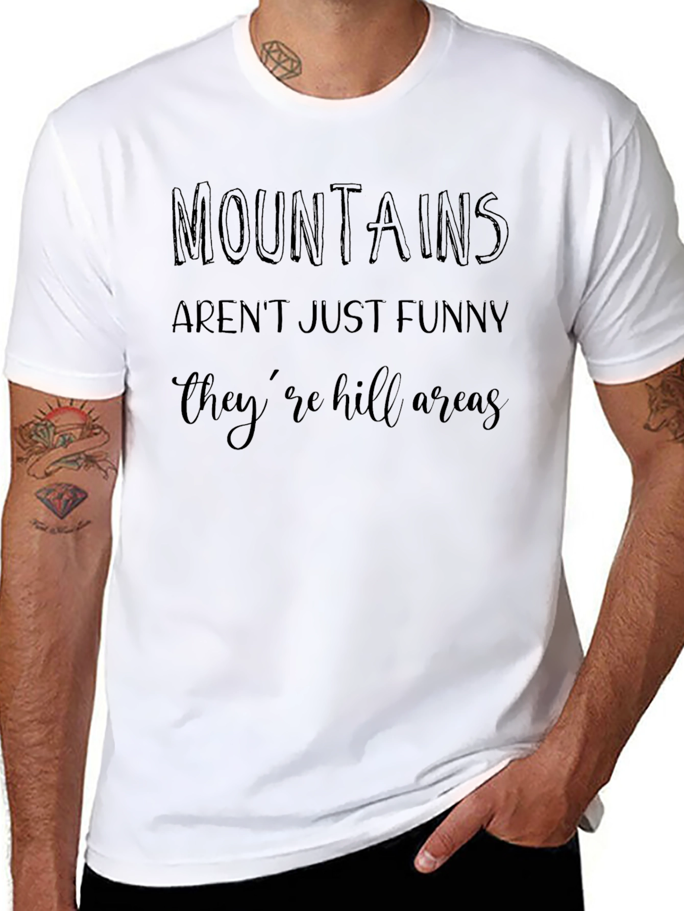 Mountains Funny Graphic T-Shirt