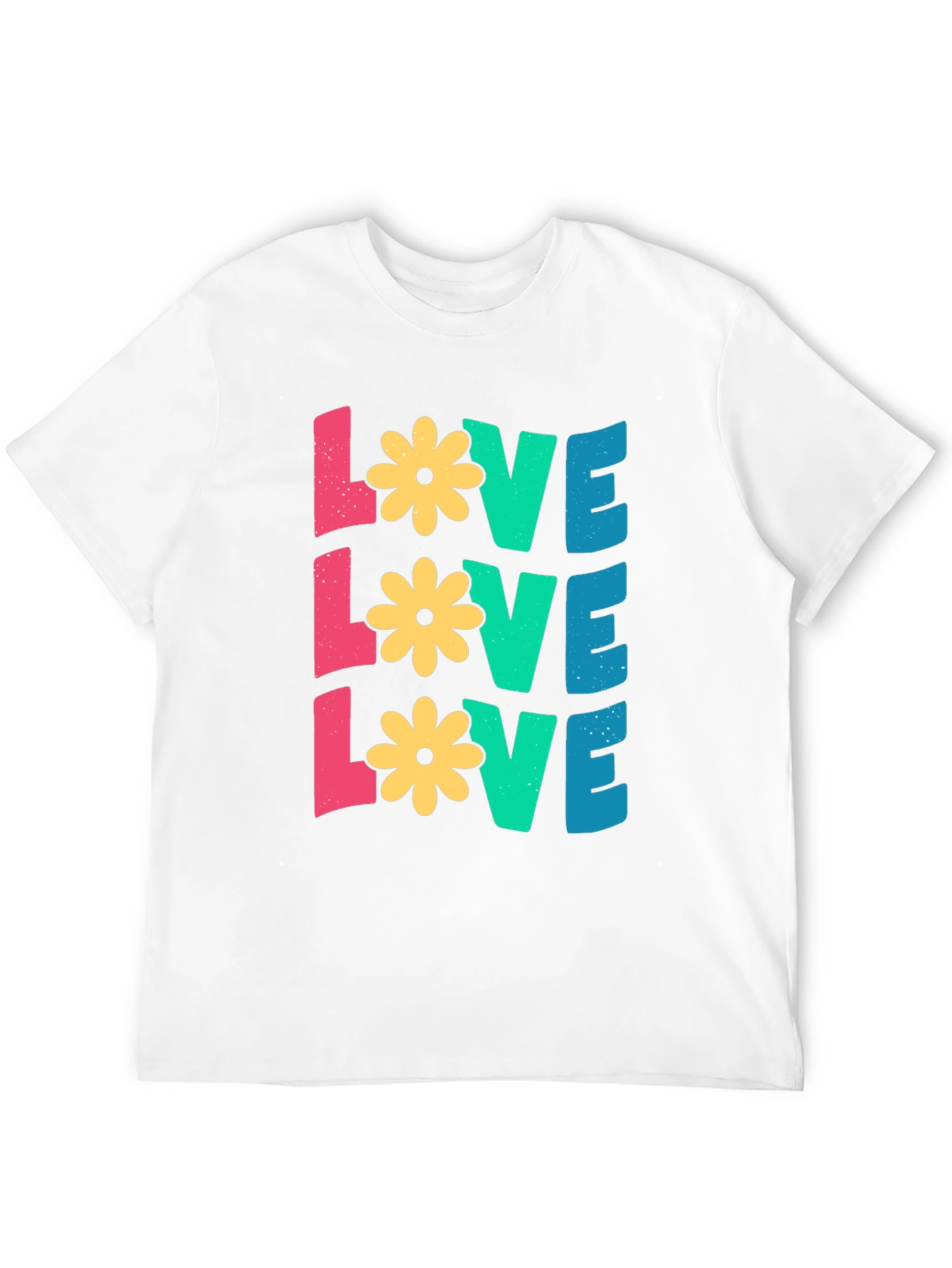 Floral LOVE Graphic Tee - Black