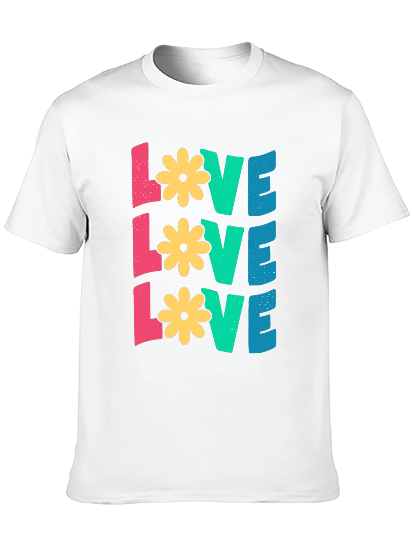 Floral LOVE Graphic Tee - Black