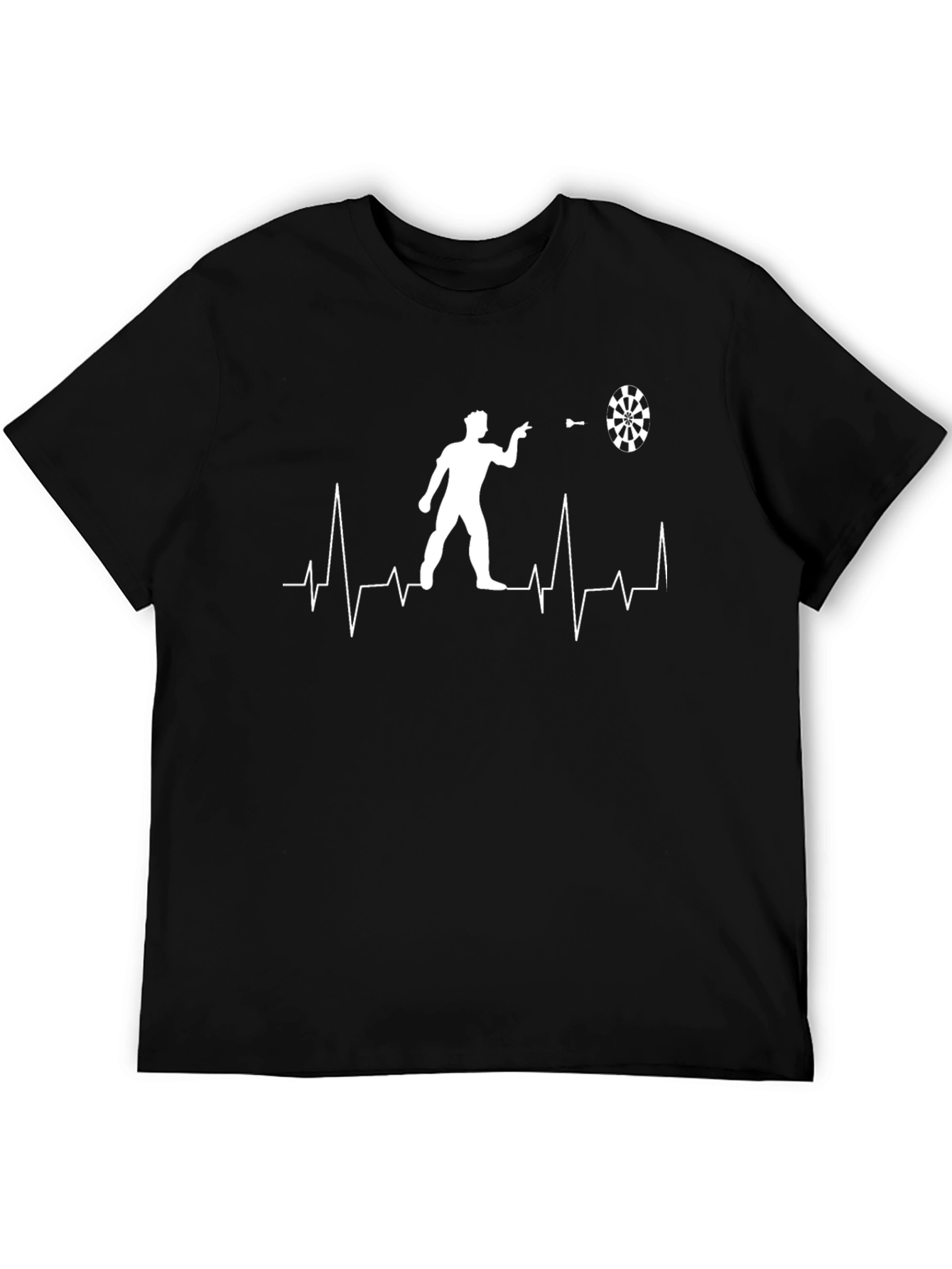 Darts Heartbeat T-Shirt - Cool Dart Player Tee