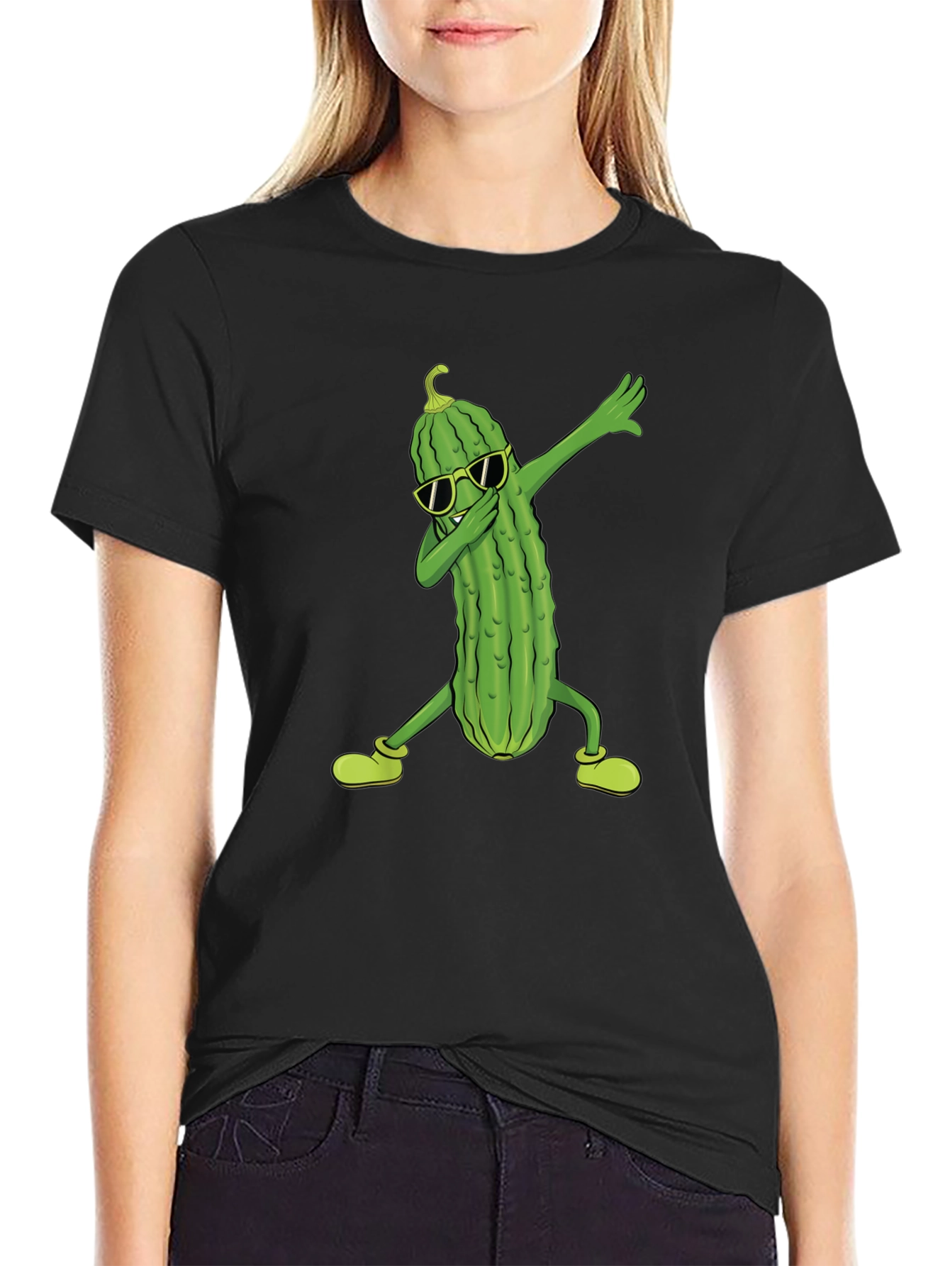 Dabbing Pickle T-Shirt - Cool & Funny Graphic Tee