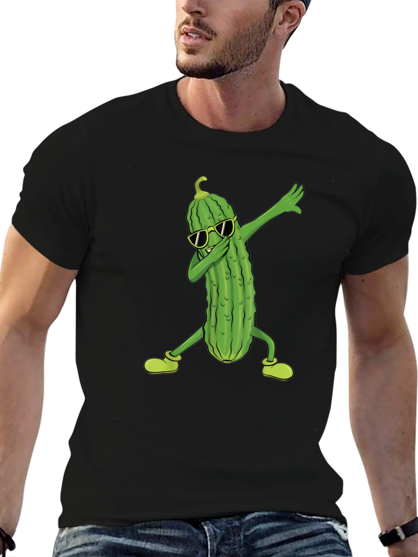 Dabbing Pickle T-Shirt - Cool & Funny Graphic Tee