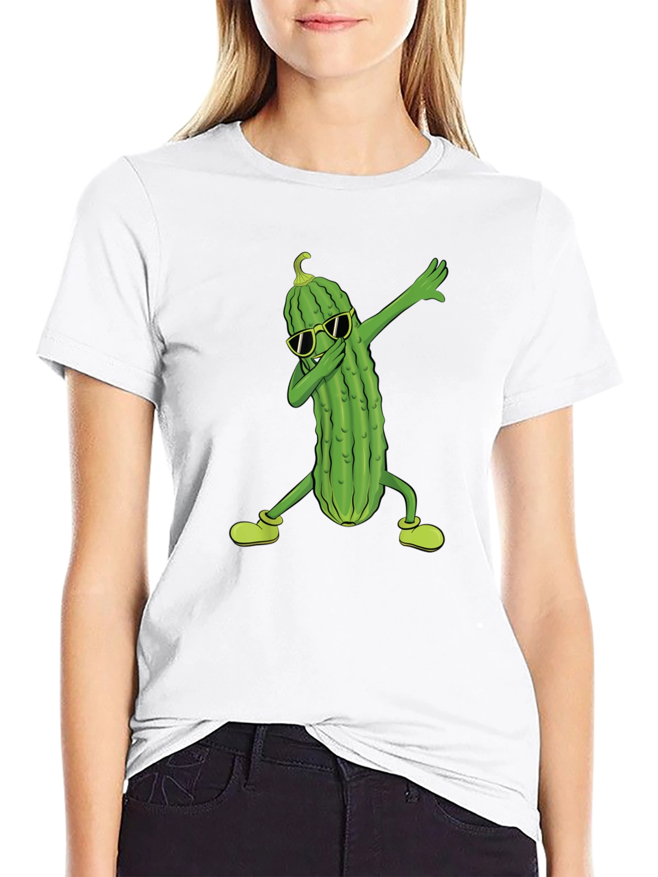 Dabbing Pickle T-Shirt - Cool & Funny Graphic Tee