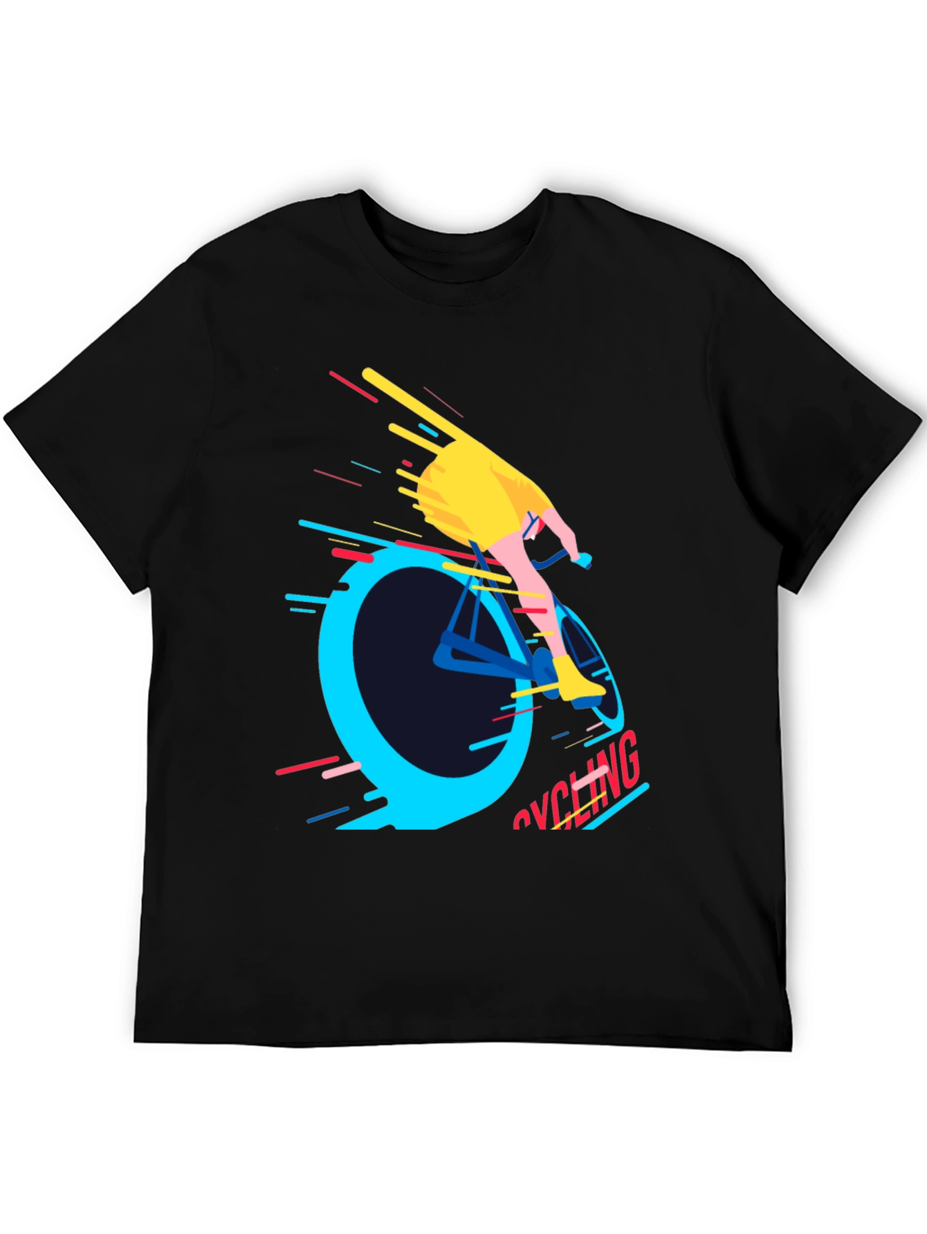 Cycling Graphic Tee - Mens Black T-Shirt