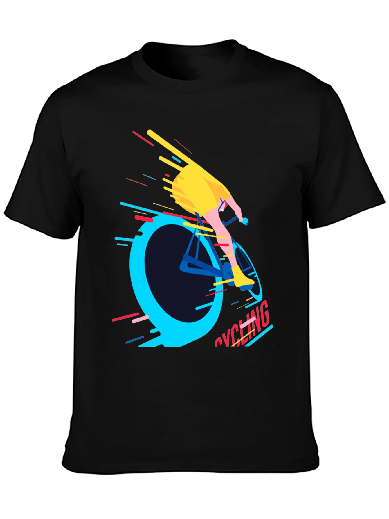 Cycling Graphic Tee - Mens Black T-Shirt