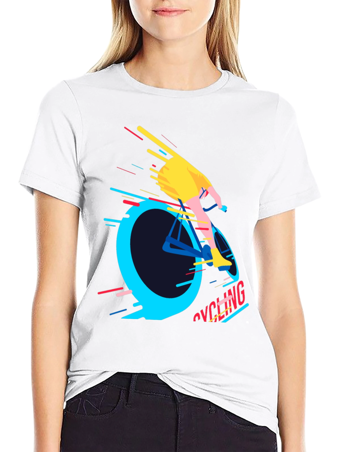 Cycling Graphic Tee - Mens Black T-Shirt