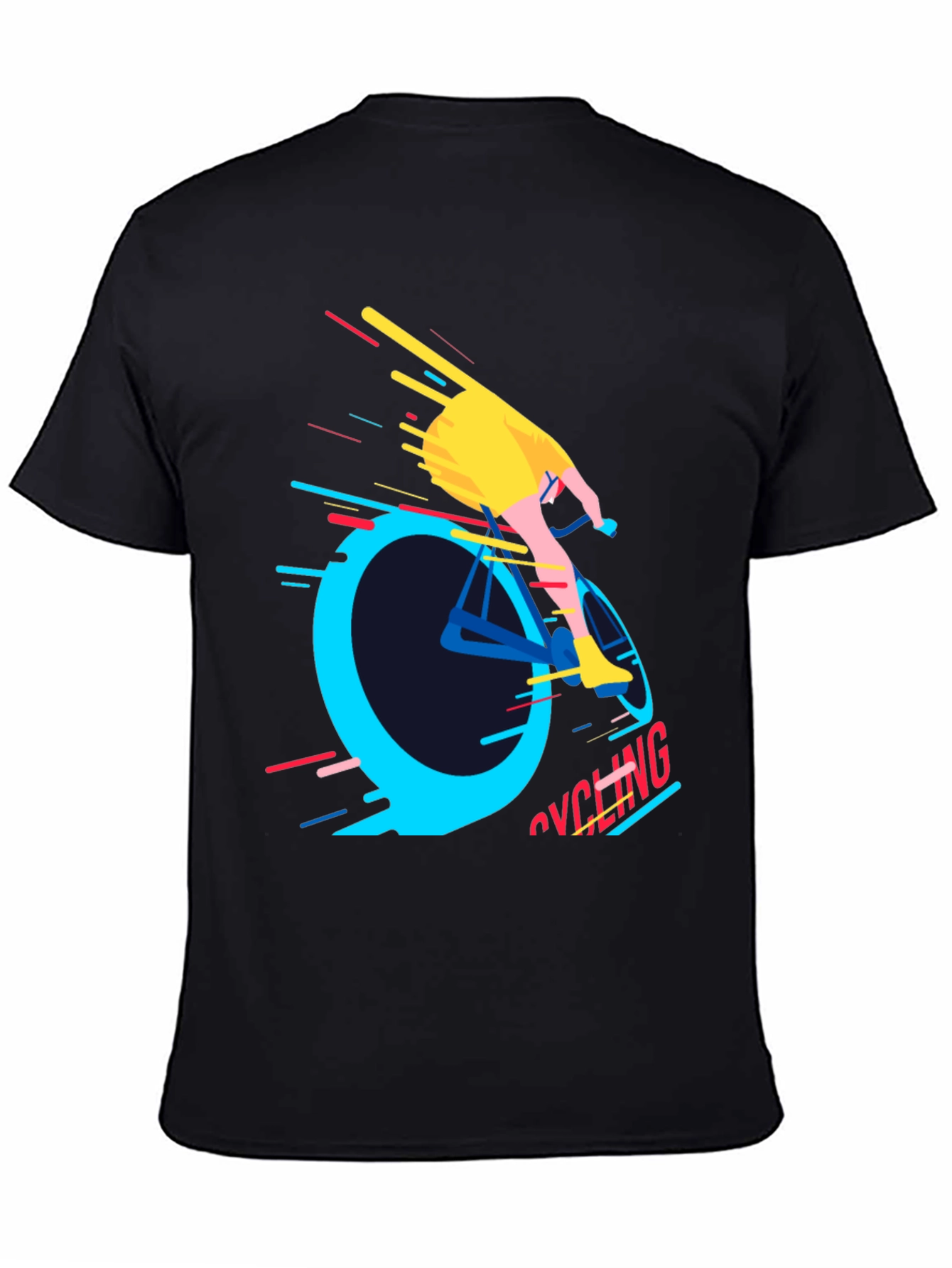 Cycling Graphic Tee - Mens Black T-Shirt