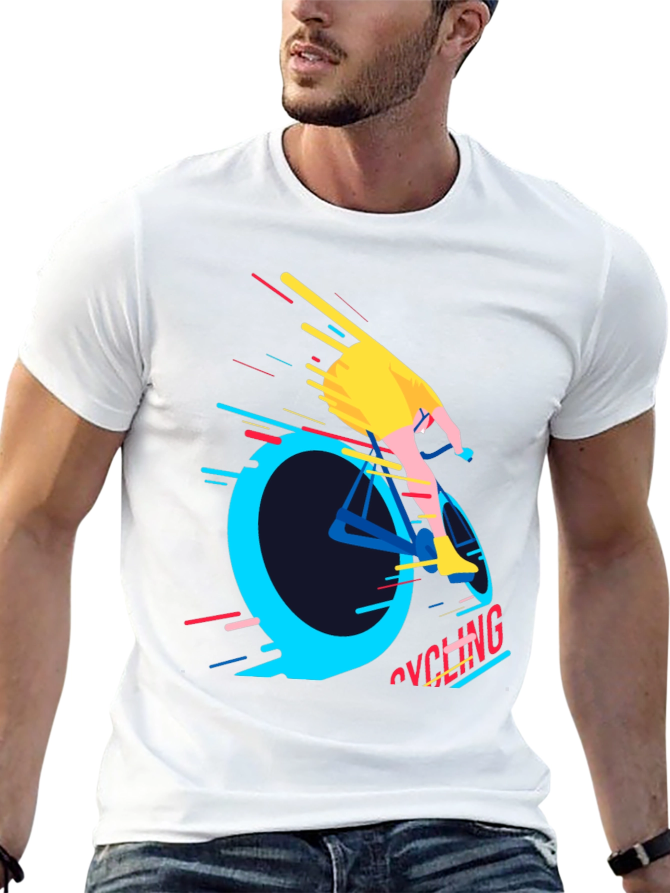 Cycling Graphic Tee - Mens Black T-Shirt