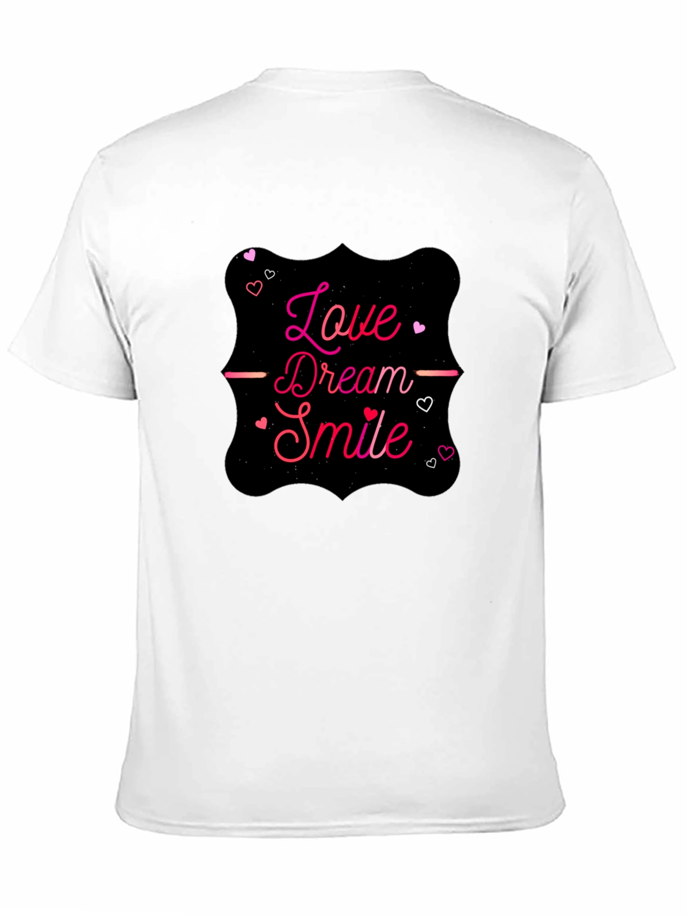Love Dream Smile Graphic Tee - Stylish Black T-Shirt