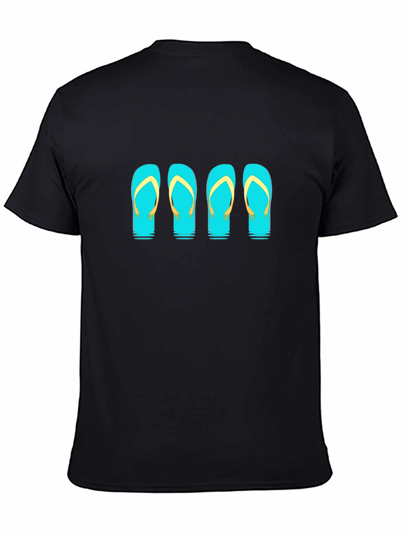 Flip Flop Graphic Black Tee
