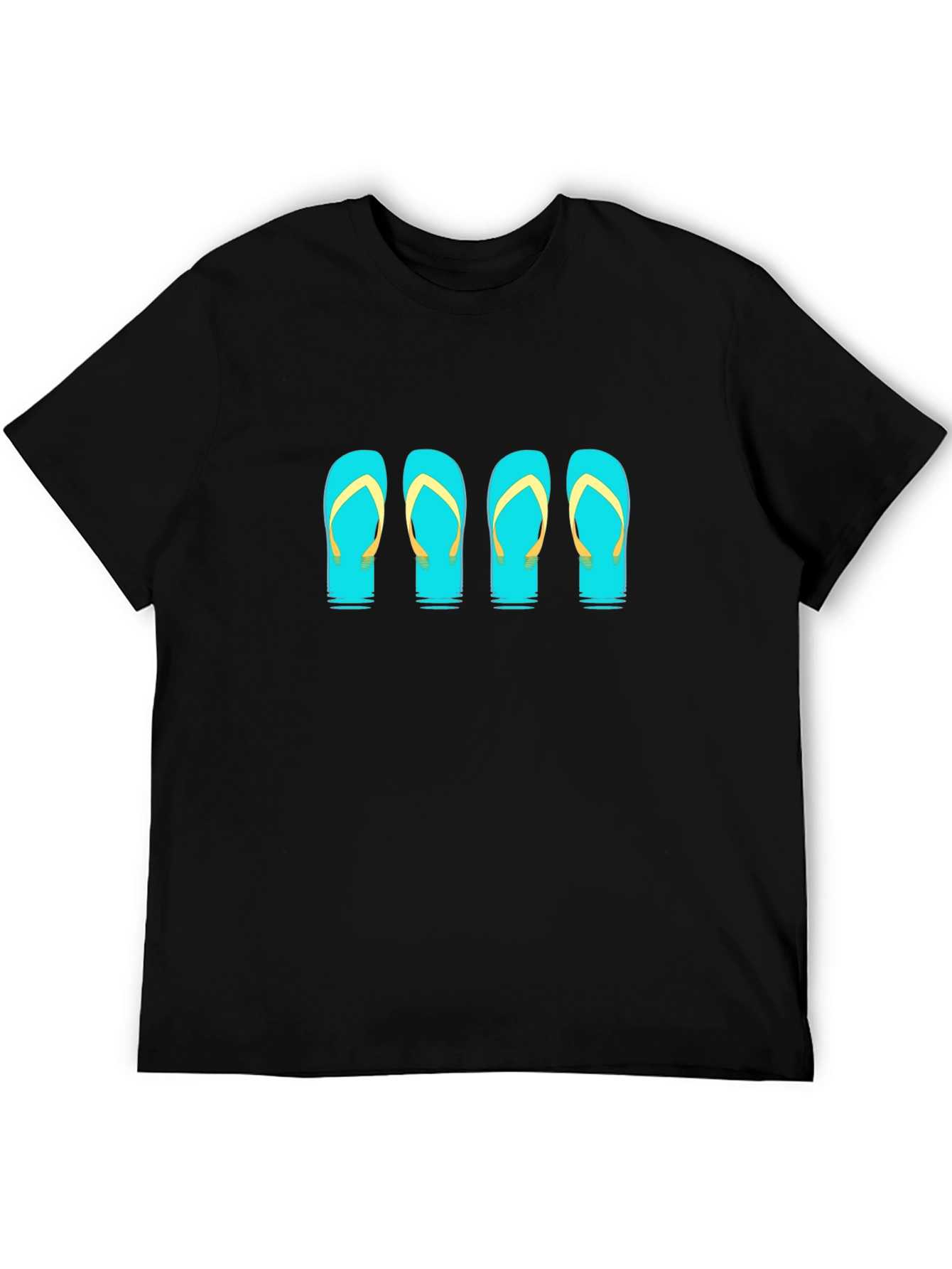 Flip Flop Graphic Black Tee