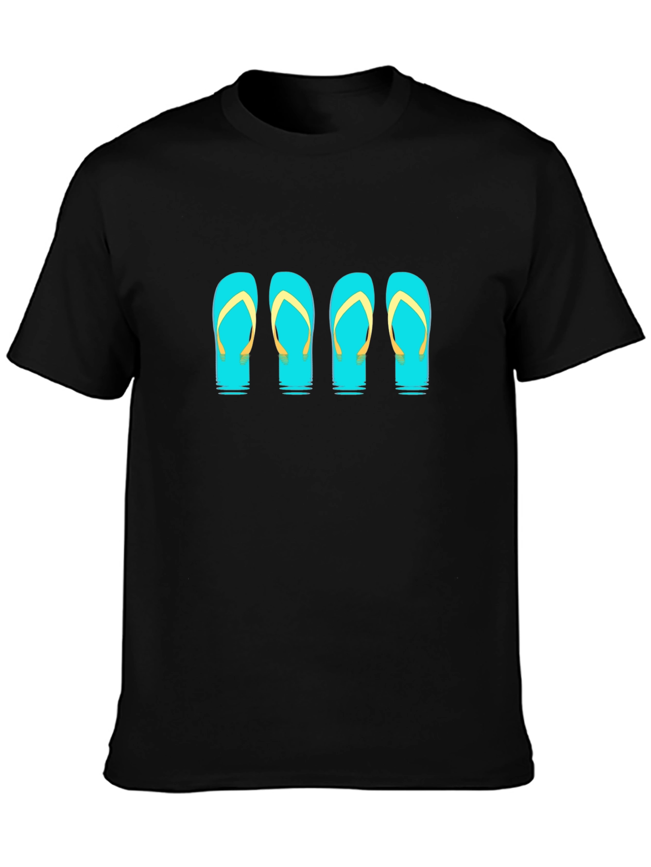 Flip Flop Graphic Black Tee