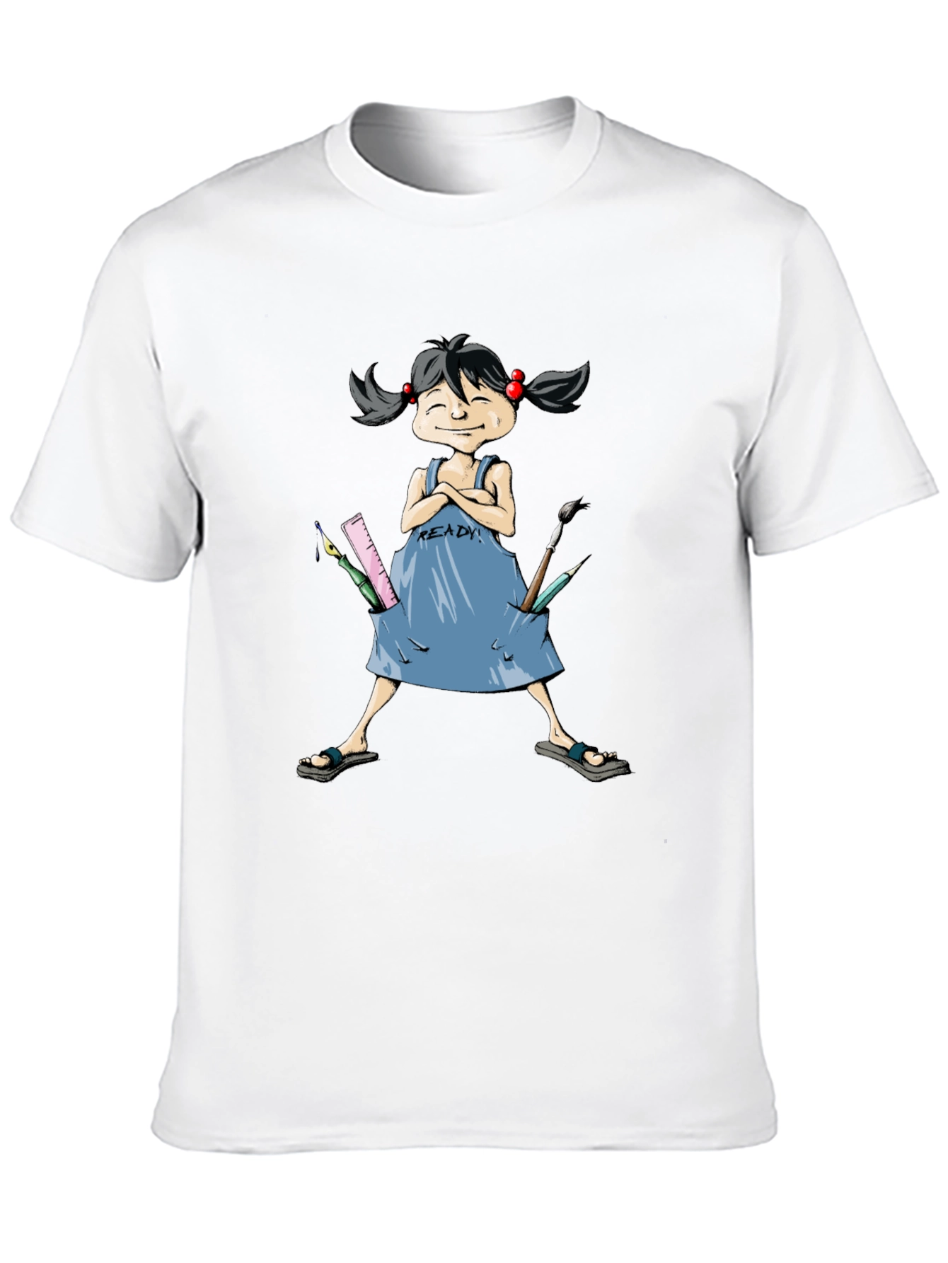 Artist Girls Ready T-Shirt - Black Cotton Tee