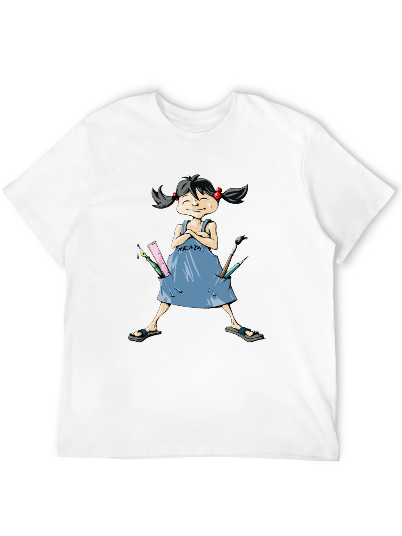 Artist Girls Ready T-Shirt - Black Cotton Tee