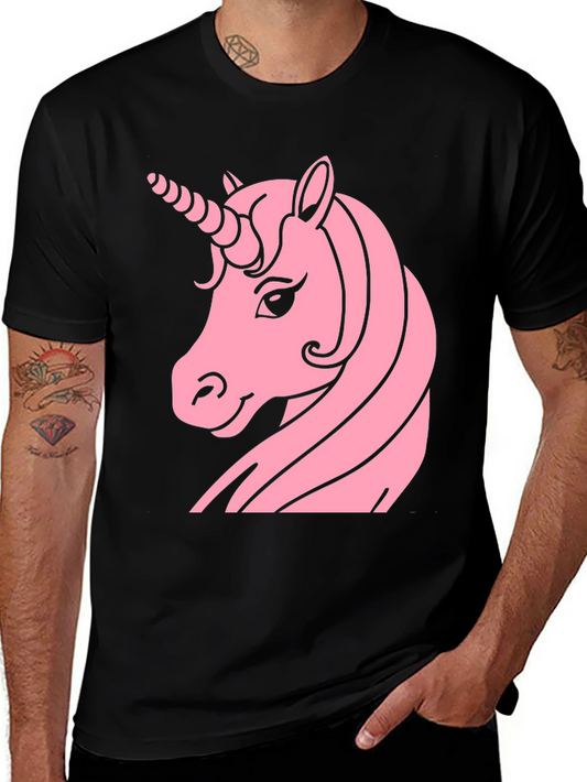 Unicorn Graphic Tee - Black Cotton Blend