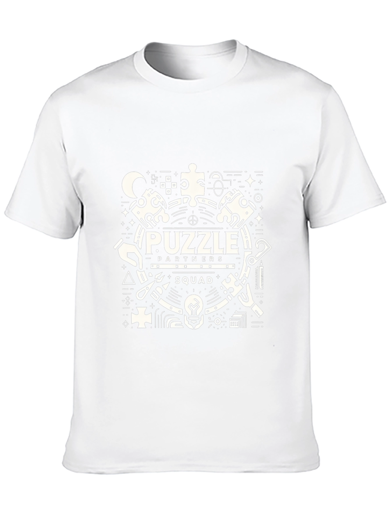 Puzzle Partners Squad Graphic T-Shirt - Black Cotton Tee