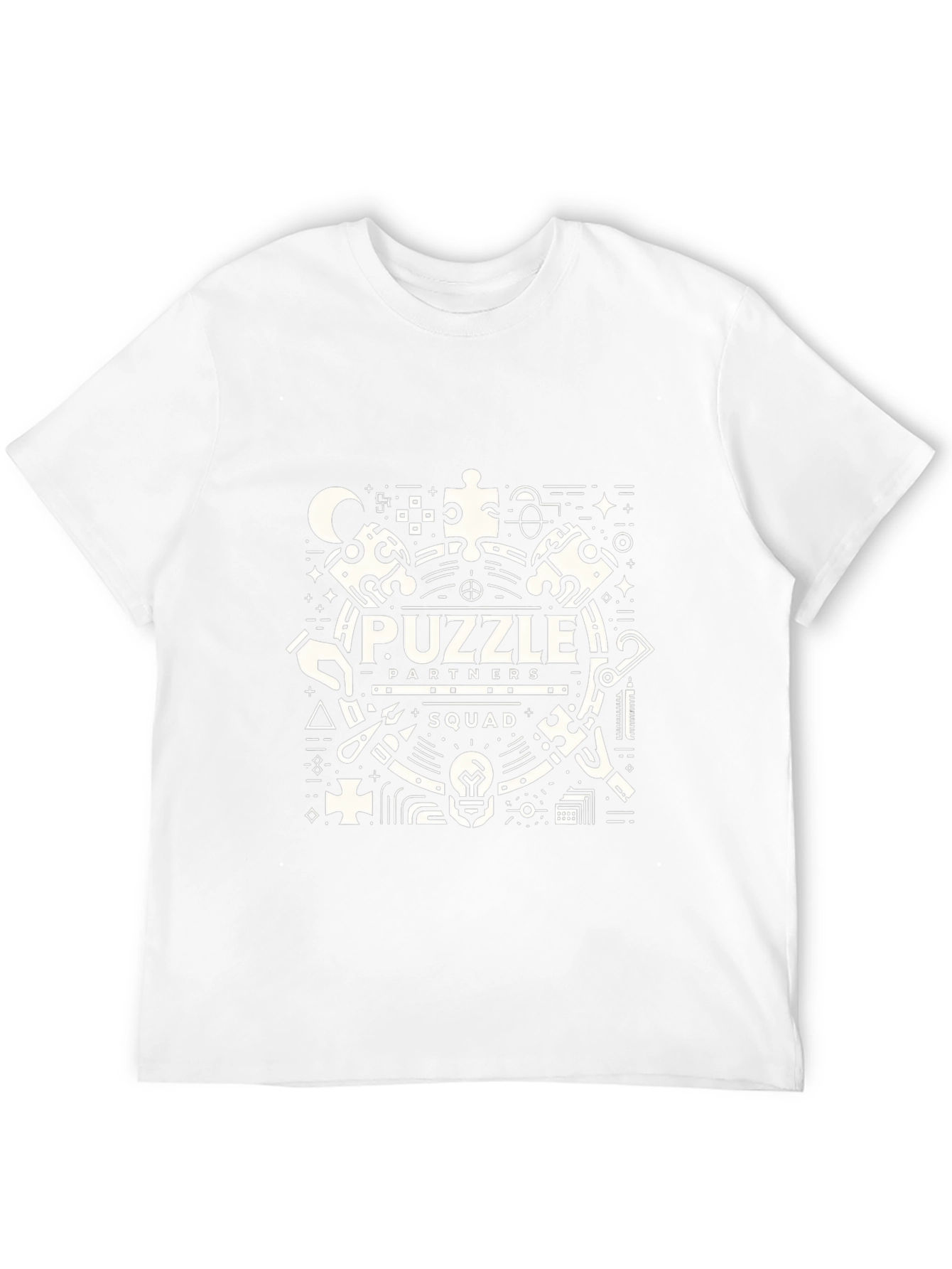 Puzzle Partners Squad Graphic T-Shirt - Black Cotton Tee