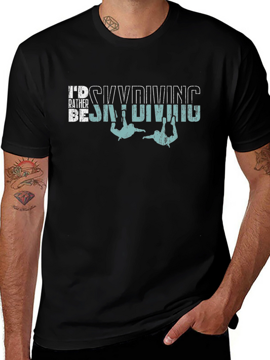 Skydiving Graphic Print T-Shirt