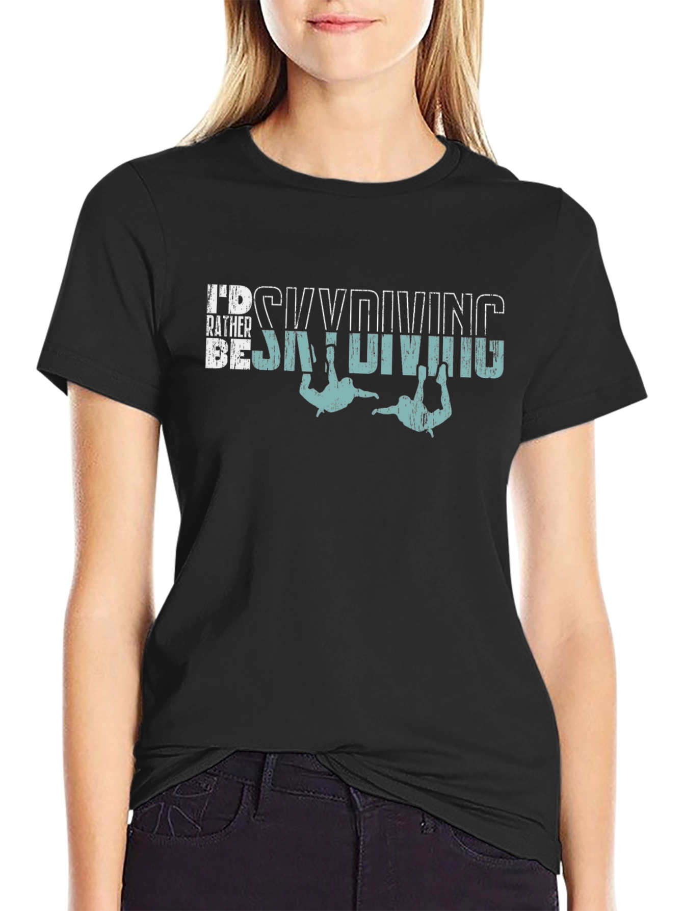 Skydiving Graphic Print T-Shirt