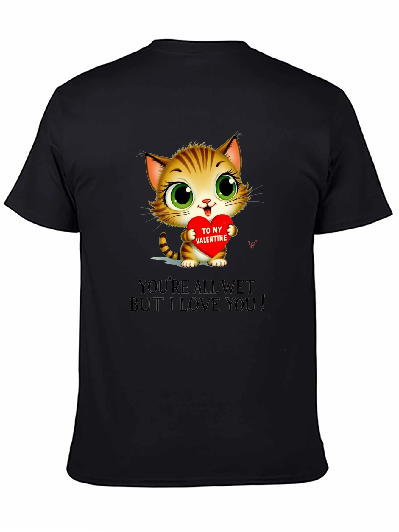 Cute Valentines Day Cat T-Shirt