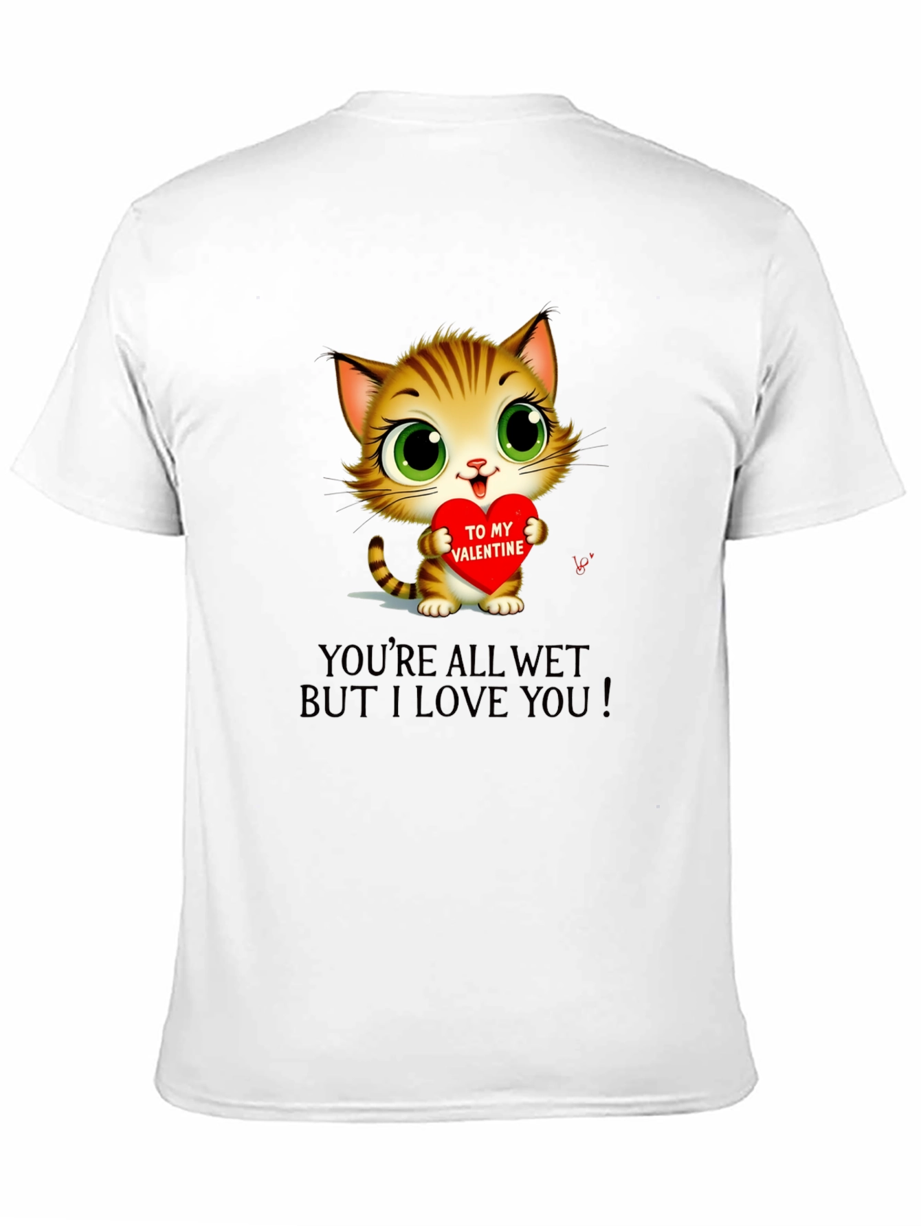 Cute Valentines Day Cat T-Shirt