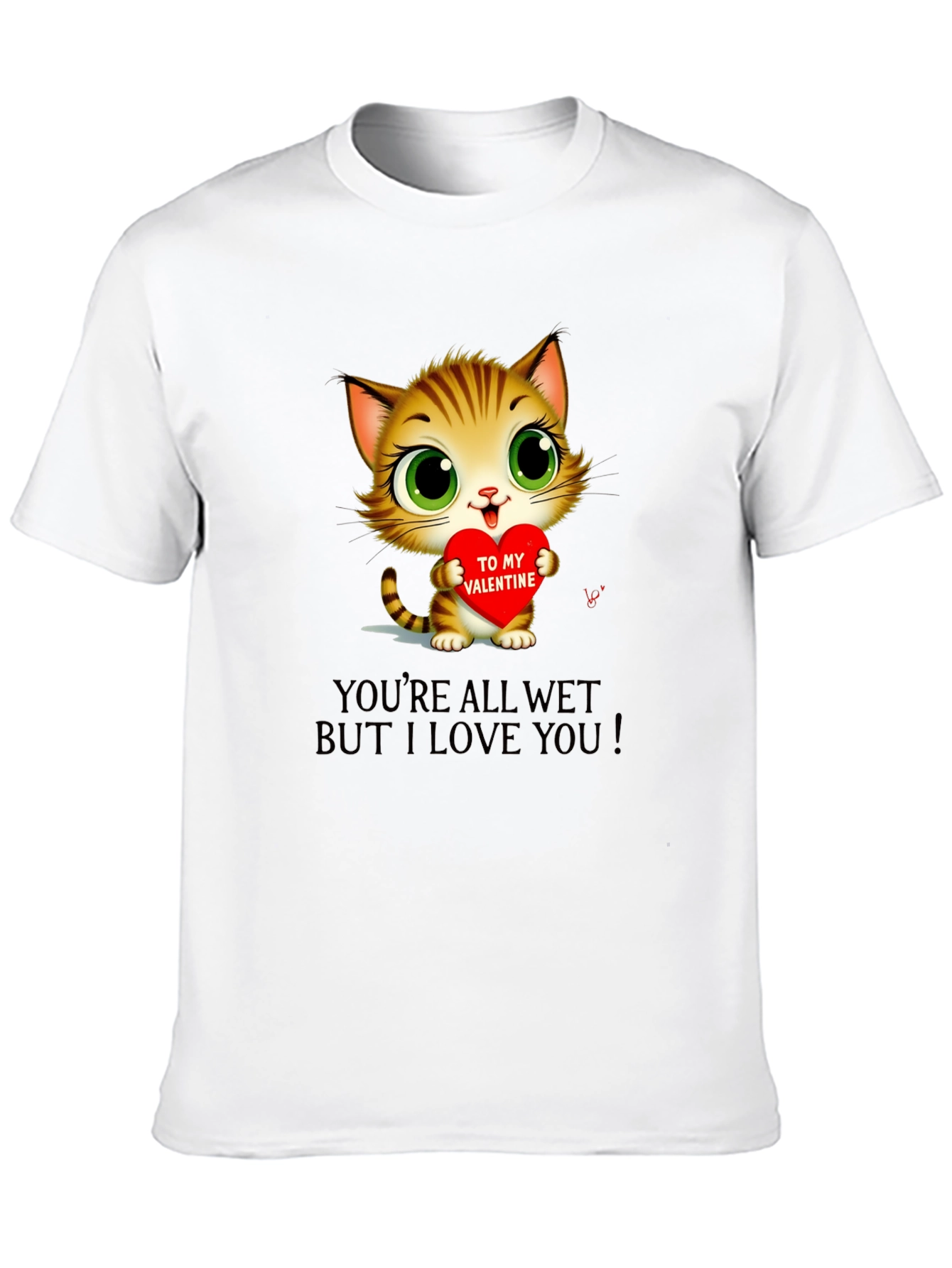Cute Valentines Day Cat T-Shirt