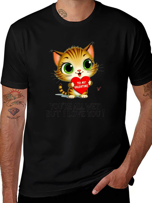 Cute Valentines Day Cat T-Shirt