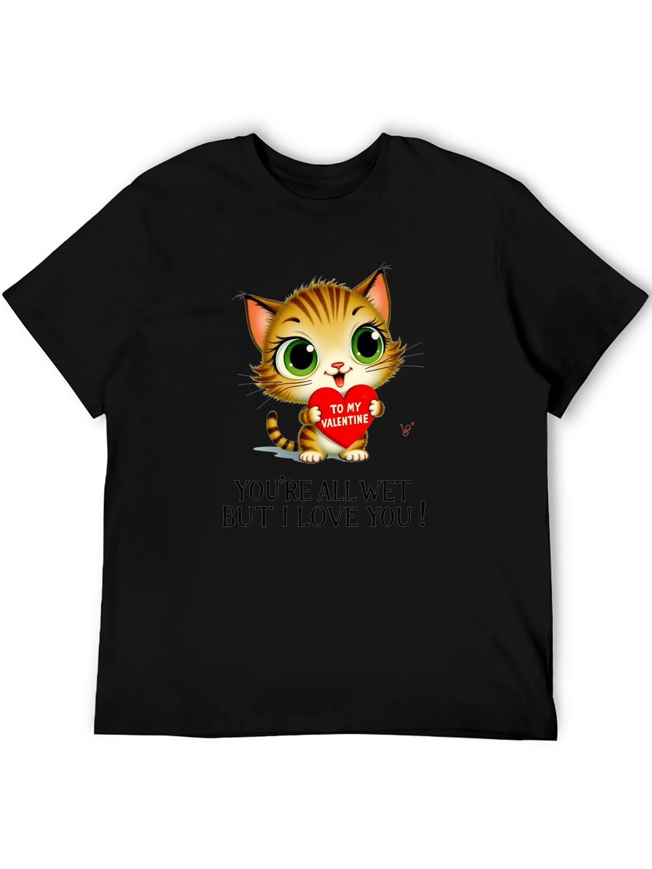 Cute Valentines Day Cat T-Shirt