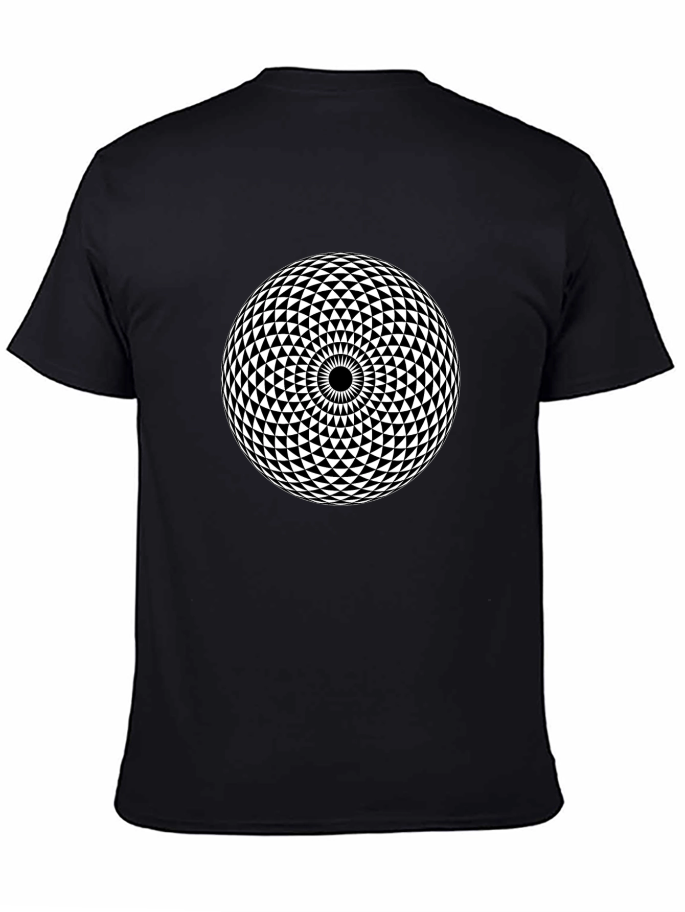 Geometric Pattern Black T-Shirt