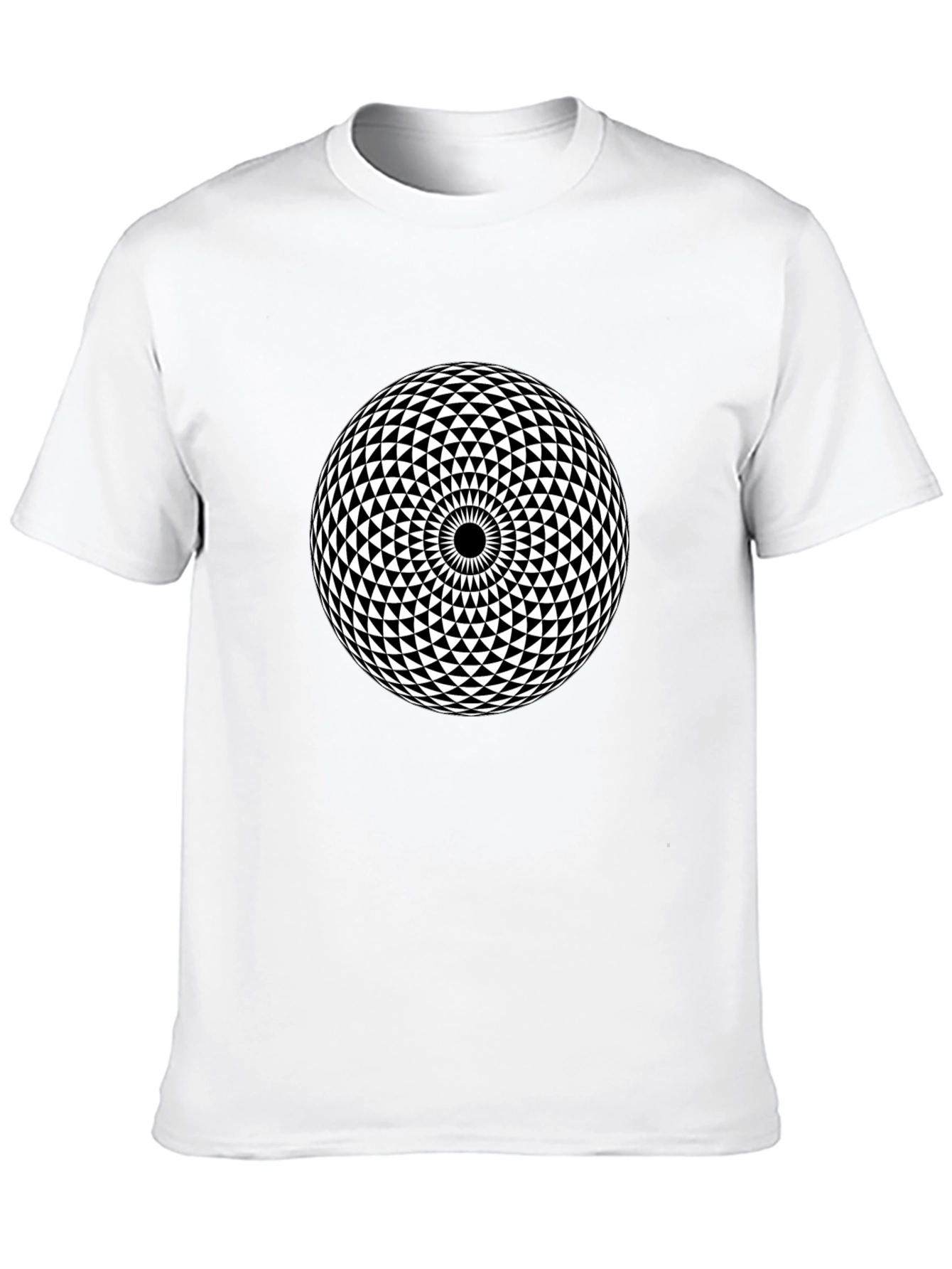 Geometric Pattern Black T-Shirt